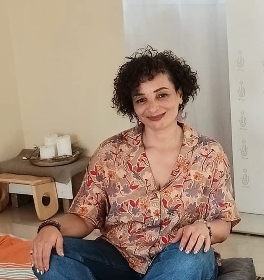 Céline Thiam, souriante, lors d'une séance de coaching